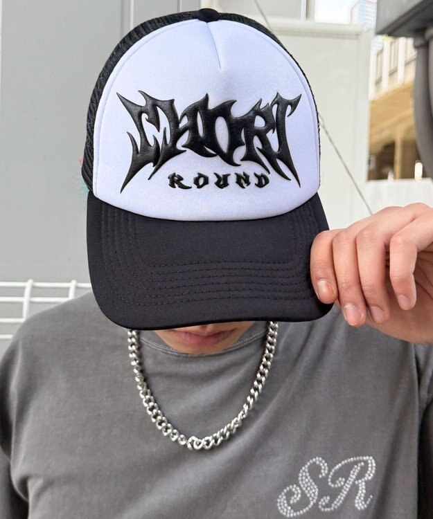 WEGO 【ユニセックス着用ITEM】3Dプリントメッシュキャップ ブラック