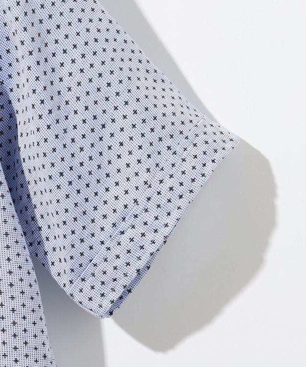 JOSEPH ABBOUD 【ビジネスシーンに最適・サステイナブル】ソアロンンシャンブレープリント 半袖 シャツ ブルー系5