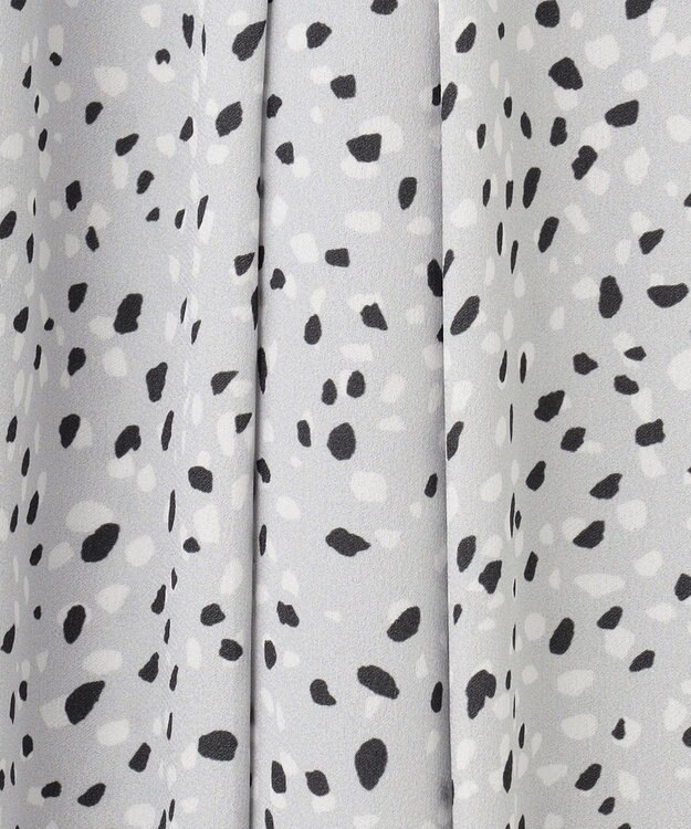 自由区 【XSサイズ～/洗える】フローイングドットプリント スカート ライトグレー系5