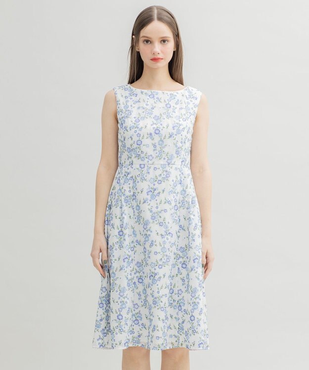 TOCCA 【洗える】MAY FLOWERS ドレス ブルー系7