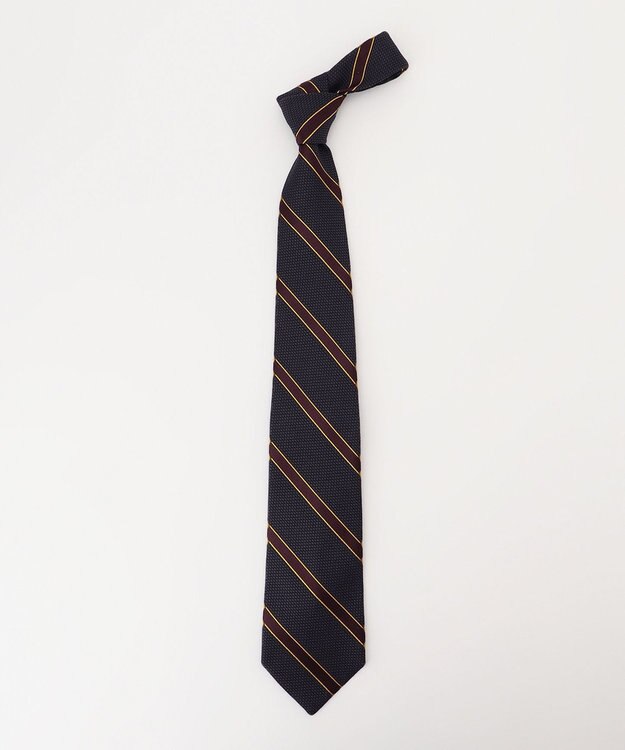 J.PRESS MEN 【JAPANESE SILK FRESCO TIE COLLECTION】ストライプ ネクタイ ネイビー系1
