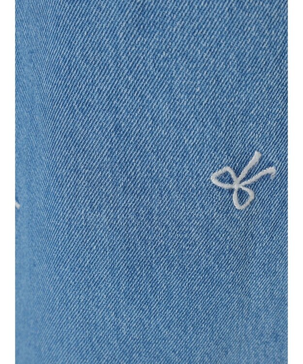 Green Parks ・Ｄｏｕｂｌｅ　Ｆｌａｇｓ　リボン刺繍ストレートデニム Light Indigo