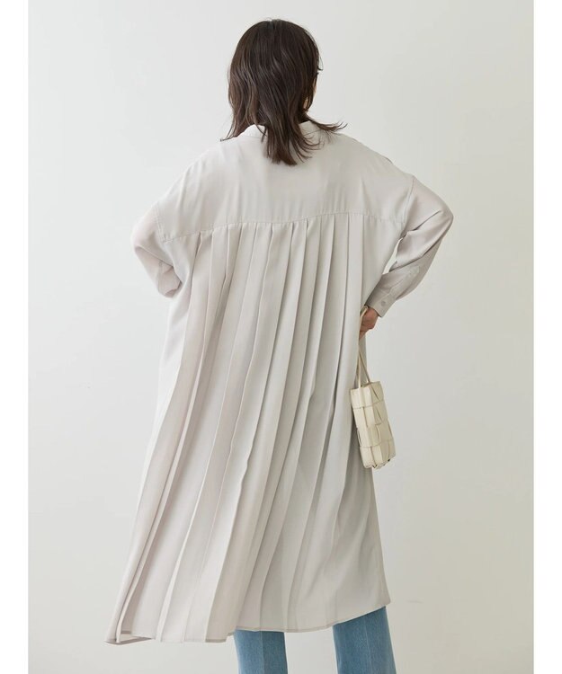 AMERICAN HOLIC ジョーゼットバックプリーツワンピース Light Gray