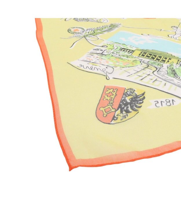 UNBILLION カシュネ cache nez / 横浜アーカイブシフォンスカーフ「スイス」 ライトイエロー