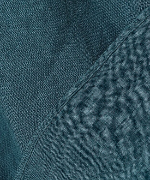 JOSEPH ABBOUD 【清涼感/ベルキーリネン】トロピカルリネン シャツ ブルー系