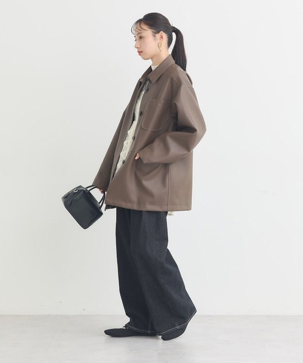 earth music&ecology ＣＰＯシャツジャケット Brown
