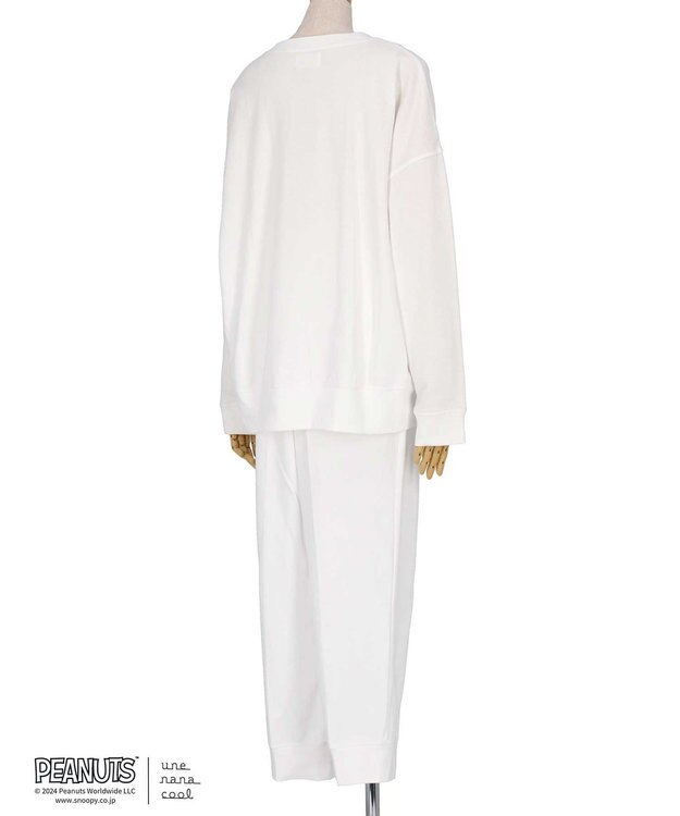 une nana cool MADE WITH PEANUTS 【綿100％】やわらか裏毛パジャマ WH