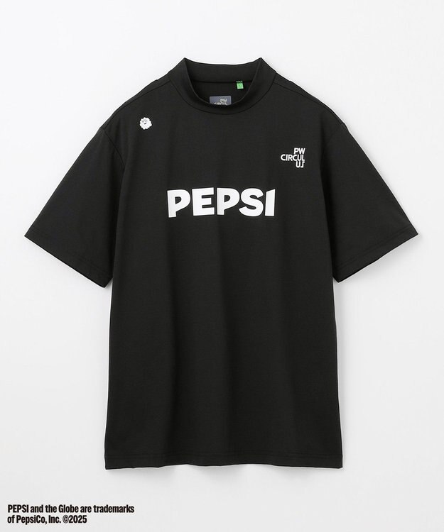 PW CIRCULUS 〈Pepsiコラボ〉【UNISEX】Pepsi 9-LOGO モックネックT ブラック系