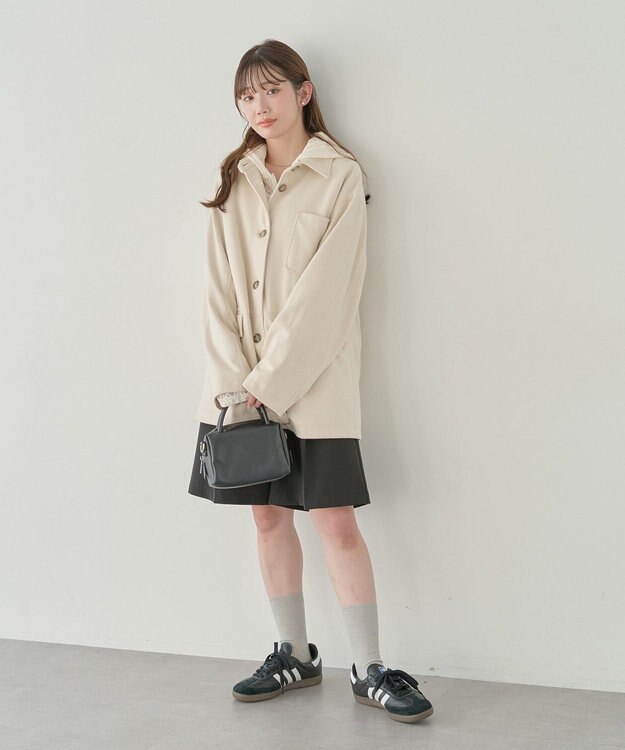 earth music&ecology ＣＰＯシャツジャケット Ecru