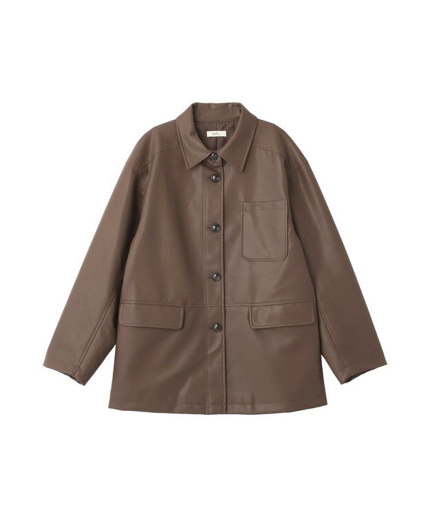 earth music&ecology ＣＰＯシャツジャケット Brown