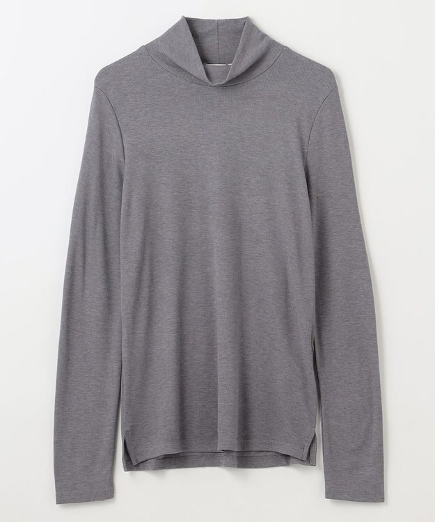 ANY 【洗濯機可】アクリルレーヨンリブタートル チャコール