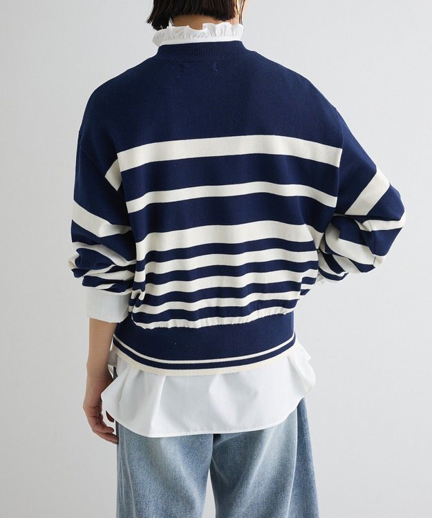 Green Parks スウェットライクニットプルオーバー Navy