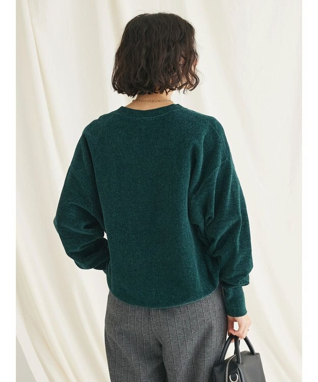 CRAFT STANDARD BOUTIQUE シェニールヤーンニットプルオーバー Green
