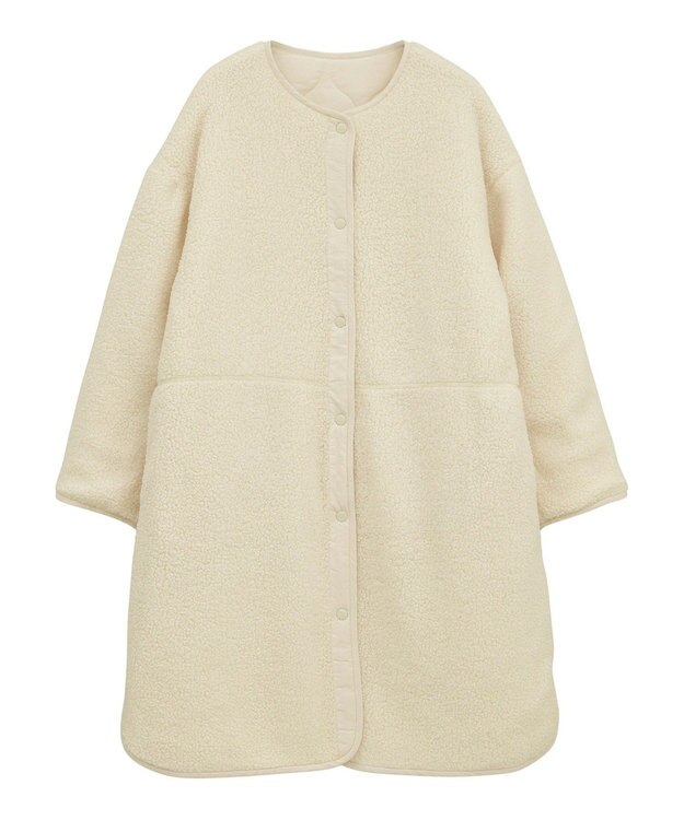 AMERICAN HOLIC あったかリバーシブルキルティングコート Off White