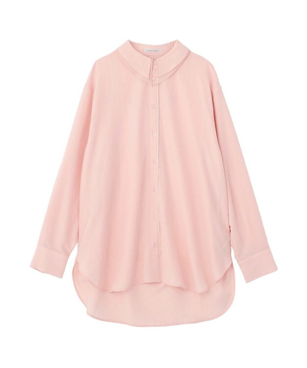 Green Parks レイヤード風ＢＩＧシャツ Pink
