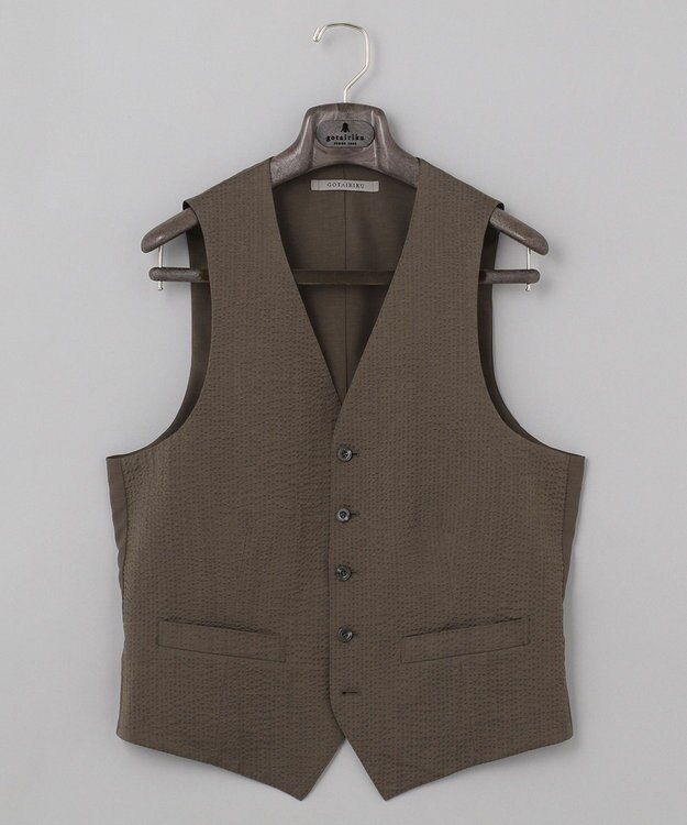 GOTAIRIKU 【EC＆一部店舗限定】【AIRY MOVE / セットアップ対応】テクノソラーロサッカー セットアップべスト ダークブラウン系