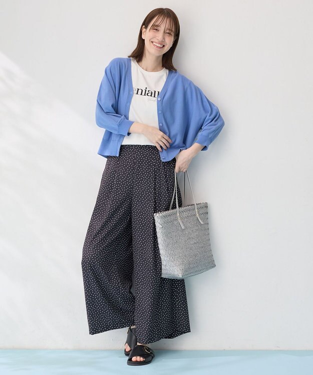 ANY L 【接触冷感/UVカット/抗菌防臭/手洗い可/アンチピリング】ファンクションカーディガン ブルー