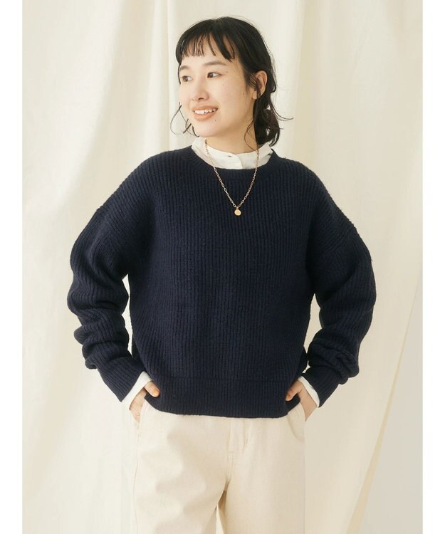 CRAFT STANDARD BOUTIQUE ブークレニットプルオーバー Navy