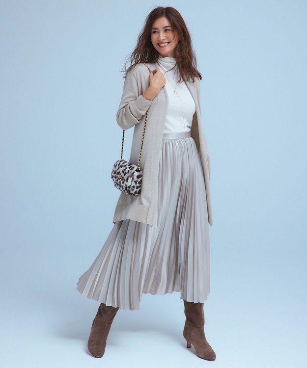 23区 【洗える】スムージーコットン シアー ニット ホワイト系