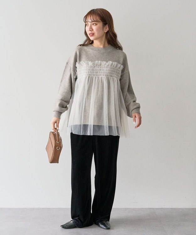 Green Parks ・ＳＵＧＡＲ　ＳＰＯＯＮ　ストライプベロアパンツ Black