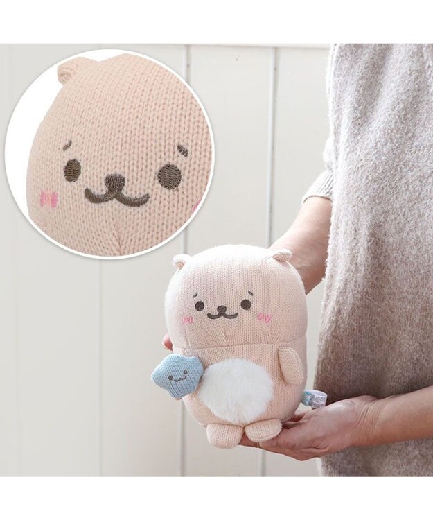 Mother garden しろたん あみぐるみ お座り マスコット 《しろたん/らっこいぬ》 単品 らっこいぬ