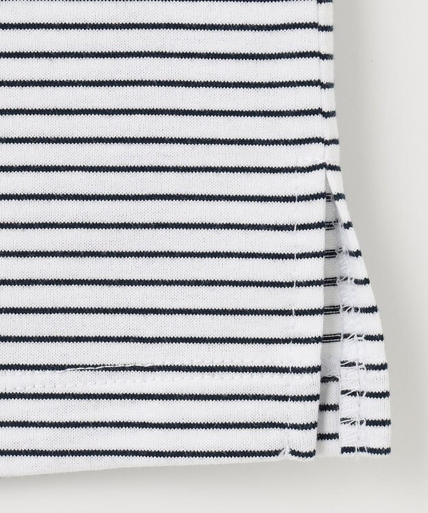 J.PRESS LADIES ニットパーツジャージー ボーダー カットソー ホワイト系1