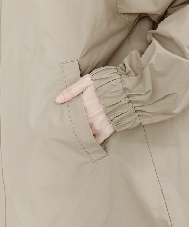 Tiaclasse 【新色追加・洗える】撥水ドロストマウンテンパーカー ベージュ