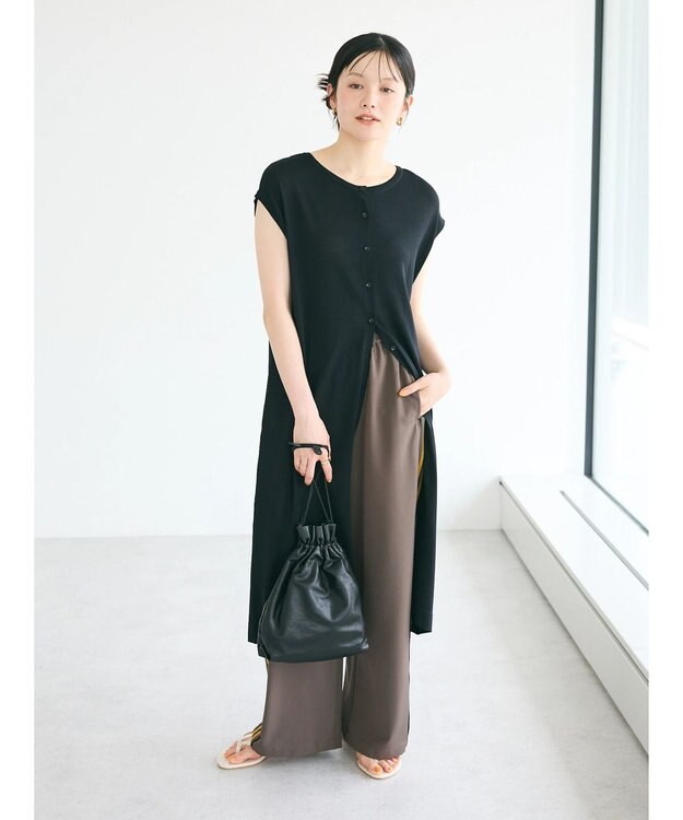 CRAFT STANDARD BOUTIQUE UVカット/接触冷感/洗える/ ニットワンピース Black