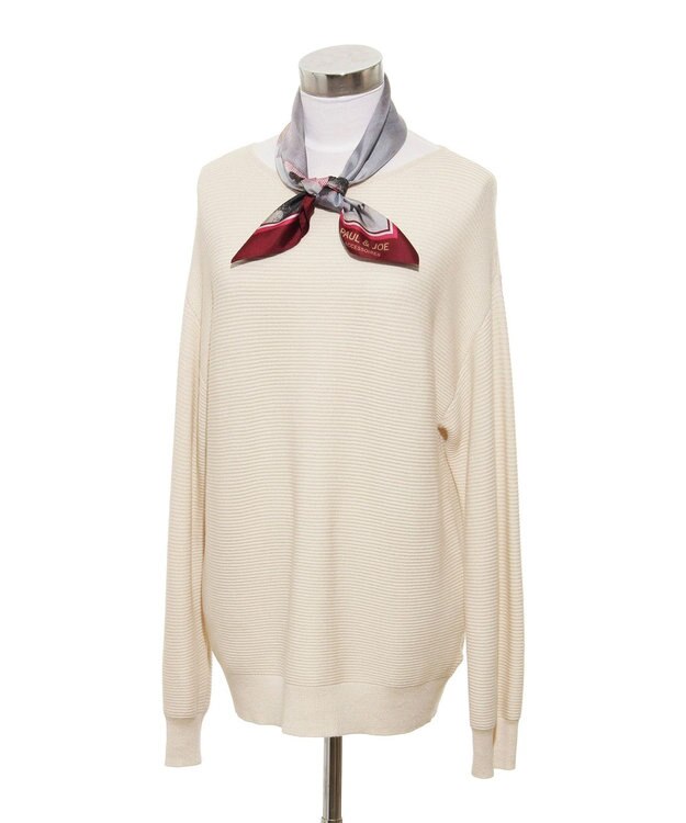 MOONBAT 【WEB限定】PAUL & JOE ACCESSOIRES シルクツイル キャットコラージュスカーフ 58×58cm Dream Girl(ワイン)