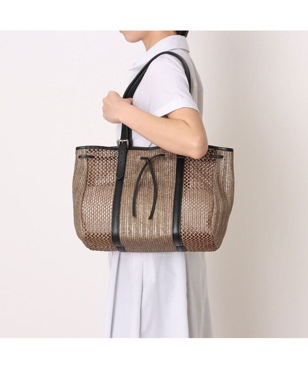 UNBILLION ペルケ perche / 透かしアンダリアシート牛革トート オーク