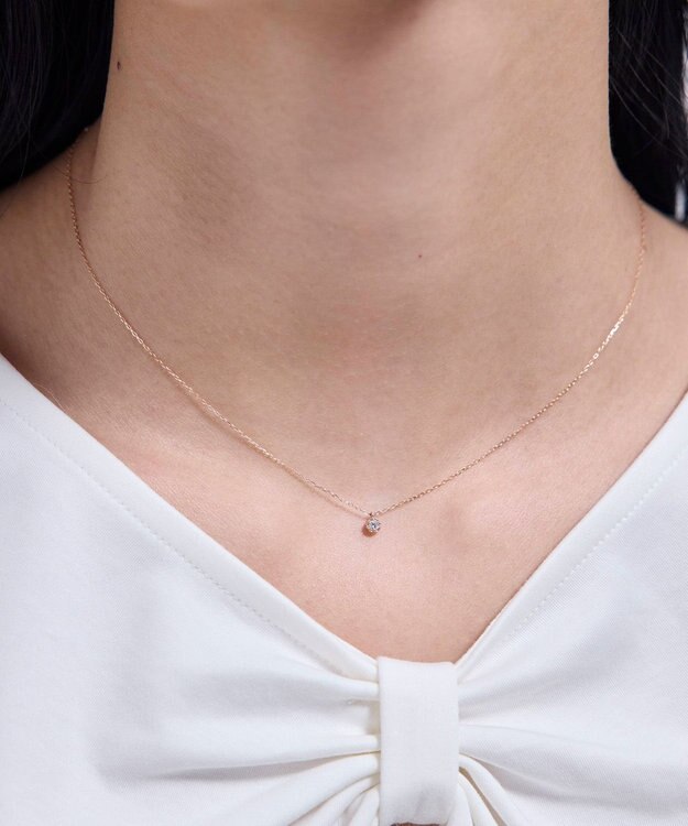 TOCCA 【WEB限定】FLORA K18 DIAMOND NECKLACE K18 ダイヤモンド ネックレス ローズ系