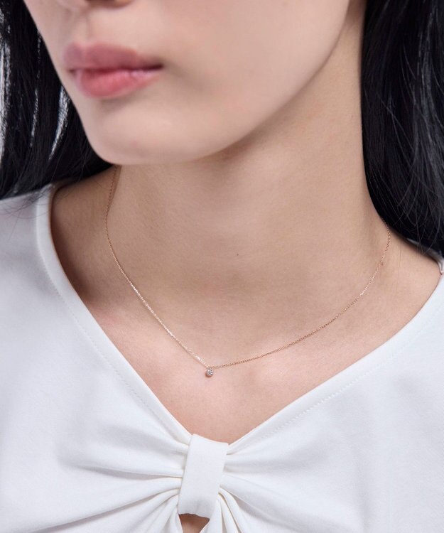 TOCCA 【WEB限定】FLORA K18 DIAMOND NECKLACE K18 ダイヤモンド ネックレス ローズ系