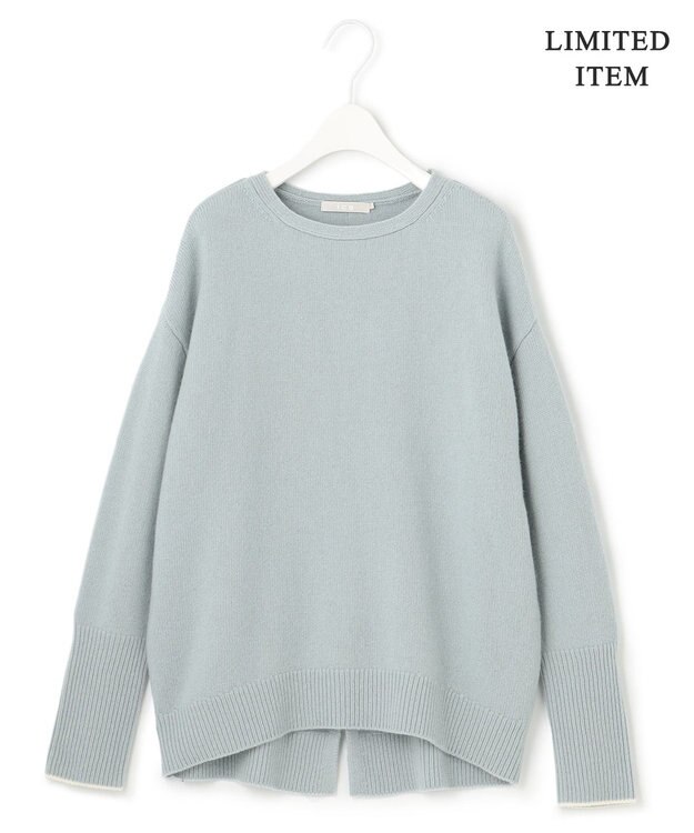 ICB L 【WEB限定】ファインメリノバルキー プルオーバー ミストグリーン系