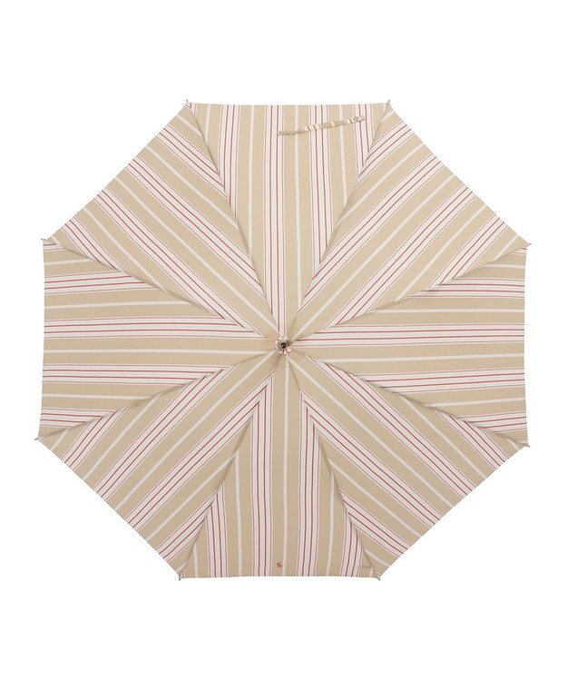 MOONBAT POLO RALPH LAUREN(ポロ ラルフローレン) 長傘 ソフトストライプ ポロポニー ワンポイント ベージュ