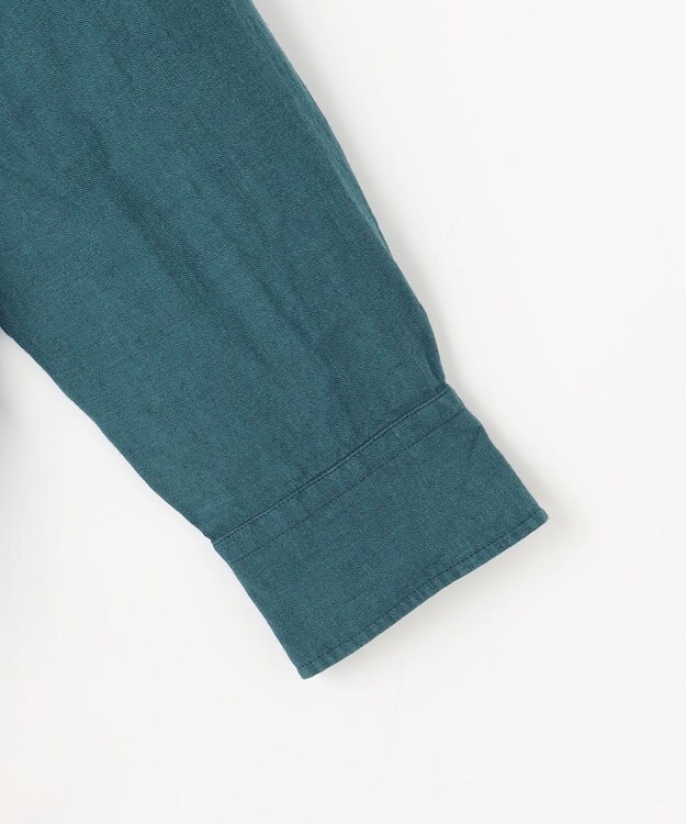 JOSEPH ABBOUD 【清涼感/ベルキーリネン】トロピカルリネン シャツ ブルー系