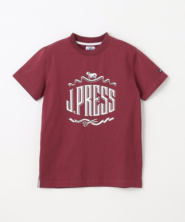 J.PRESS KIDS 【140-170cm】ハウスプリント Ｔシャツ バーガンディ系