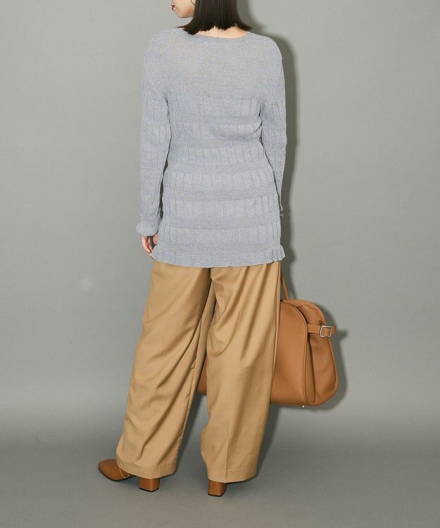 Green Parks プリーツニットカーディガン Light Gray