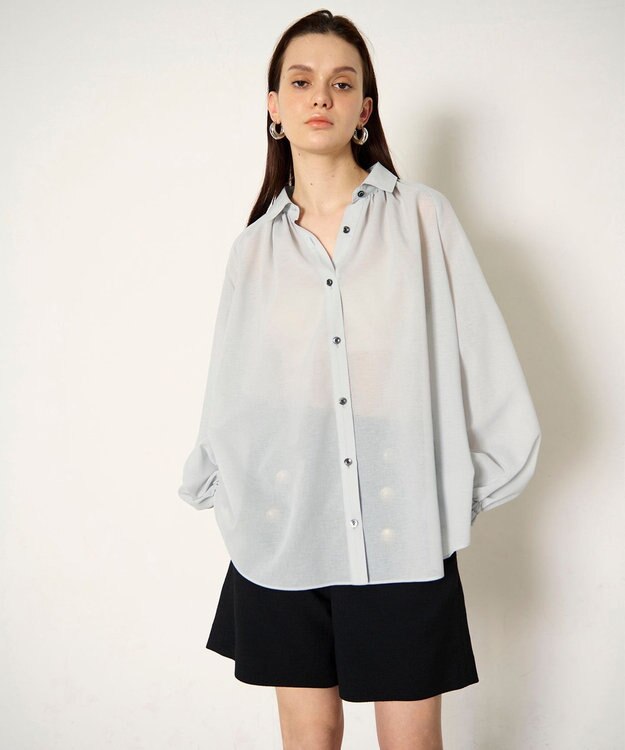 GRACE CONTINENTAL ドルマンボリュームシャツ グレー