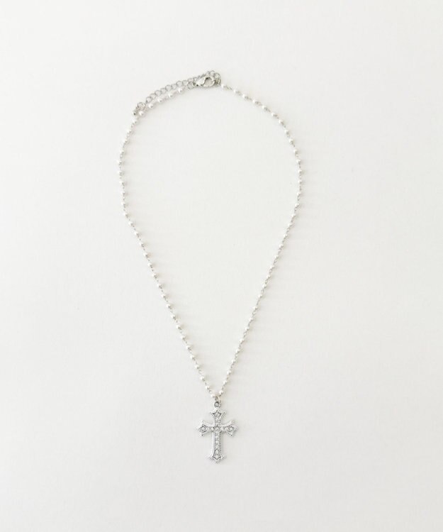 WEGO Lクロスモチーフパールチェーンネックレス 柄4