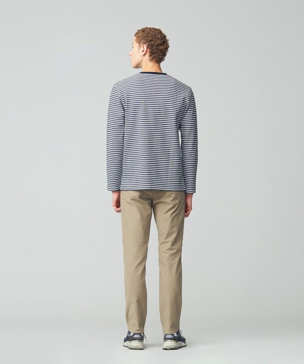 J.PRESS MEN ソフトＷフェイス ボーダーロングTシャツ ネイビー系7