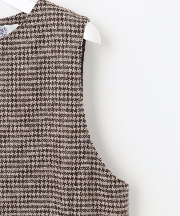 J.PRESS LADIES T/W 千鳥 ツイード ジャンパースカート ブラウン系3