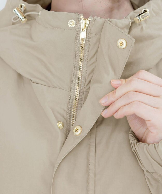 Tiaclasse 【新色追加・洗える】撥水ドロストマウンテンパーカー ベージュ