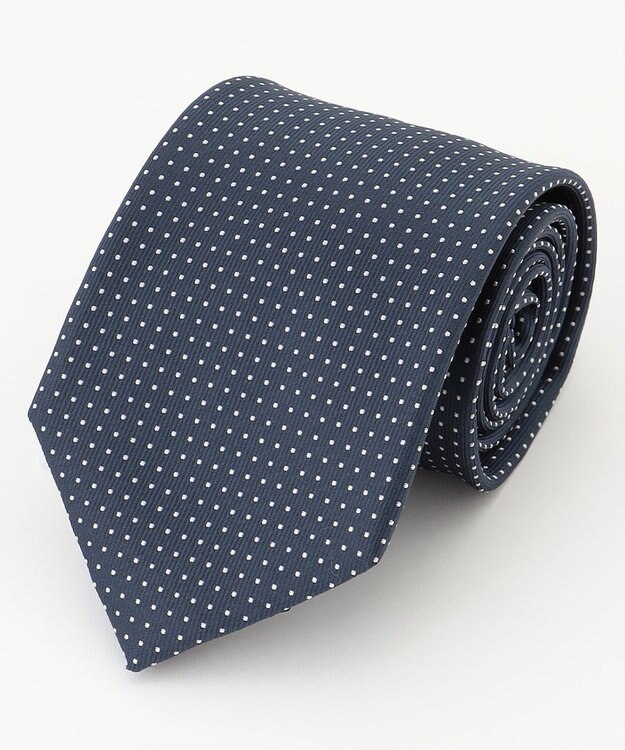 KASHIYAMA KASHIYAMAオリジナル【JAPAN MADE】ドットネクタイ ネイビー