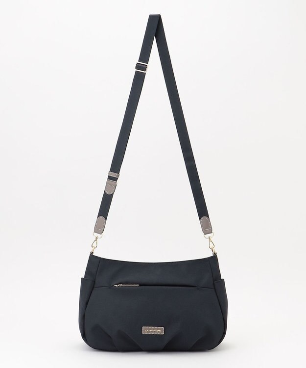 LA BAGAGERIE ポリエステルキャンバス　タックショルダー ネイビー