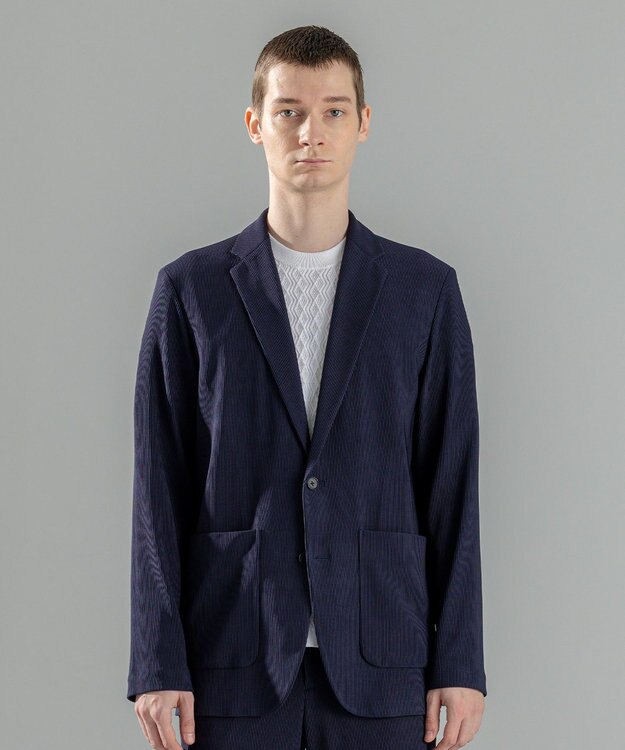 JOSEPH HOMME 【洗える/ストレッチ】ソフトプリーツストレッチ   ジャケット ネイビー系