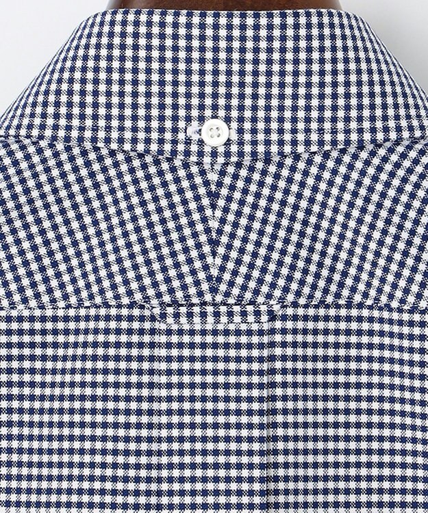 J.PRESS MEN 【PREMIUM PLEATS / 形態安定】ギンガムチェック 半袖シャツ / B.D. ネイビー系3