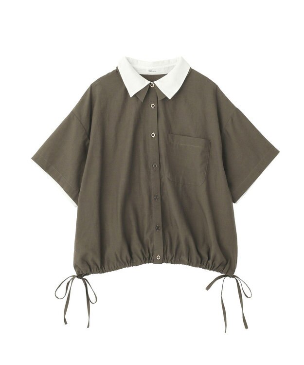 CRAFT STANDARD BOUTIQUE レイヤードライクショートスリーブシャツ Brown