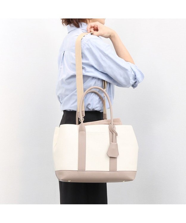 UNBILLION cachecache ショルダー付きパーテーション合成皮革トートL OKMIX