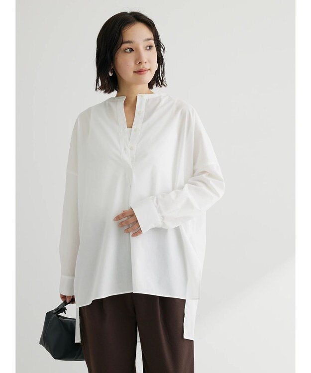 Green Parks デザインオーバーシャツ Off White