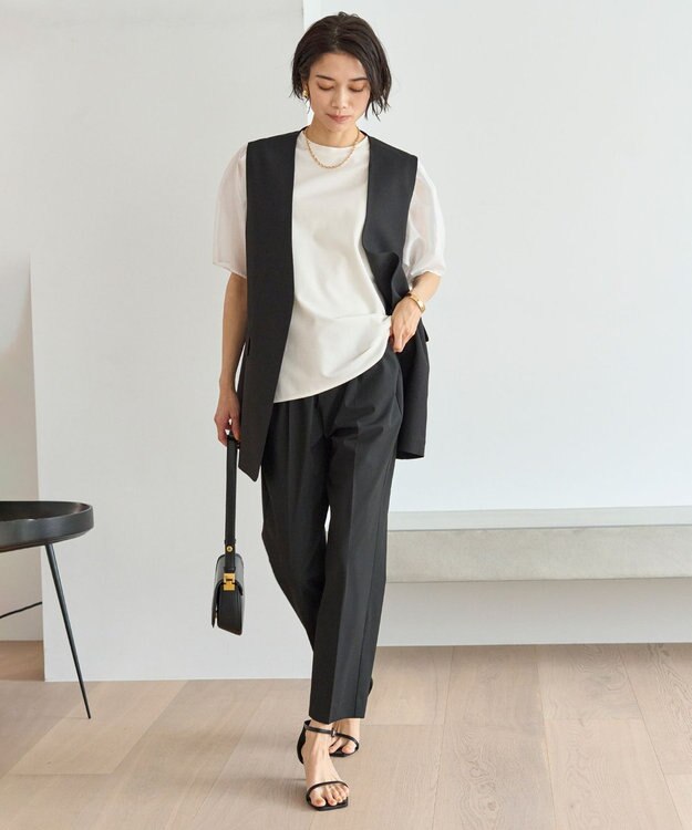 UNFILO L TENNEN TOUCH ミドルジレ ブラック